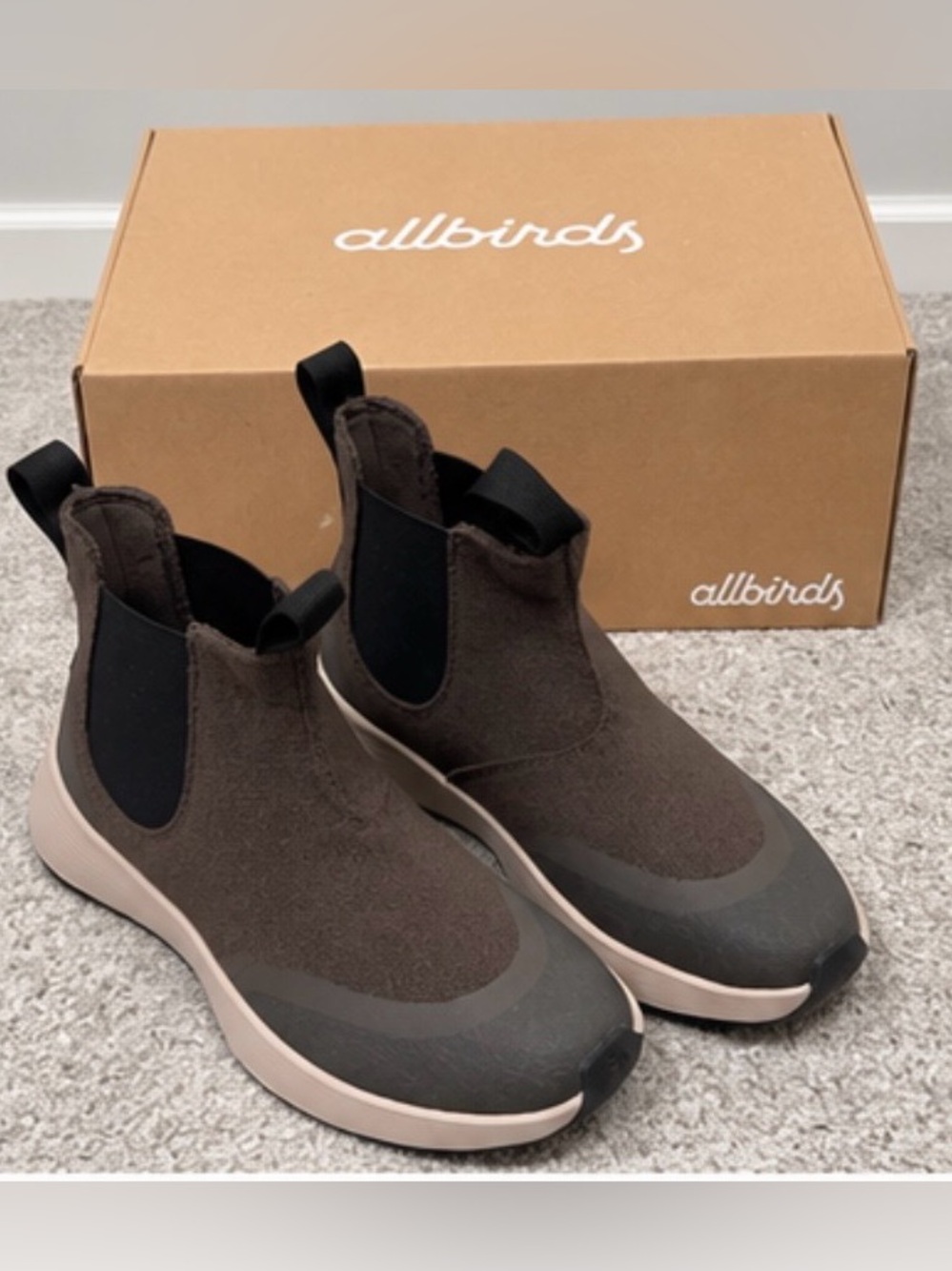 allbirds Kids Dark Brown Chelsea-Style Slip-On Boots